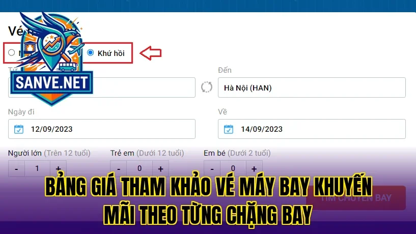Bảng giá tham khảo vé máy bay khuyến mãi theo từng chặng bay