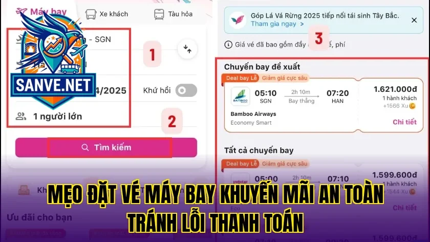 Mẹo đặt vé máy bay khuyến mãi an toàn tránh lỗi thanh toán