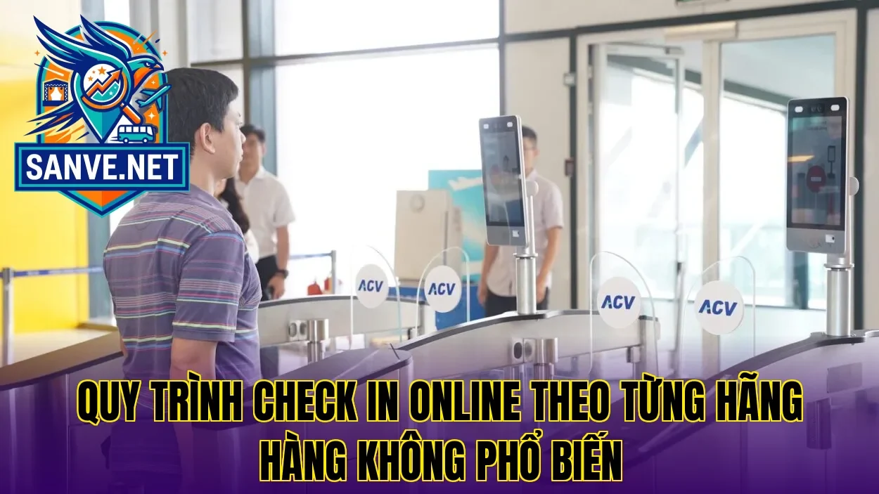Quy trình check in online theo từng hãng hàng không phổ biến